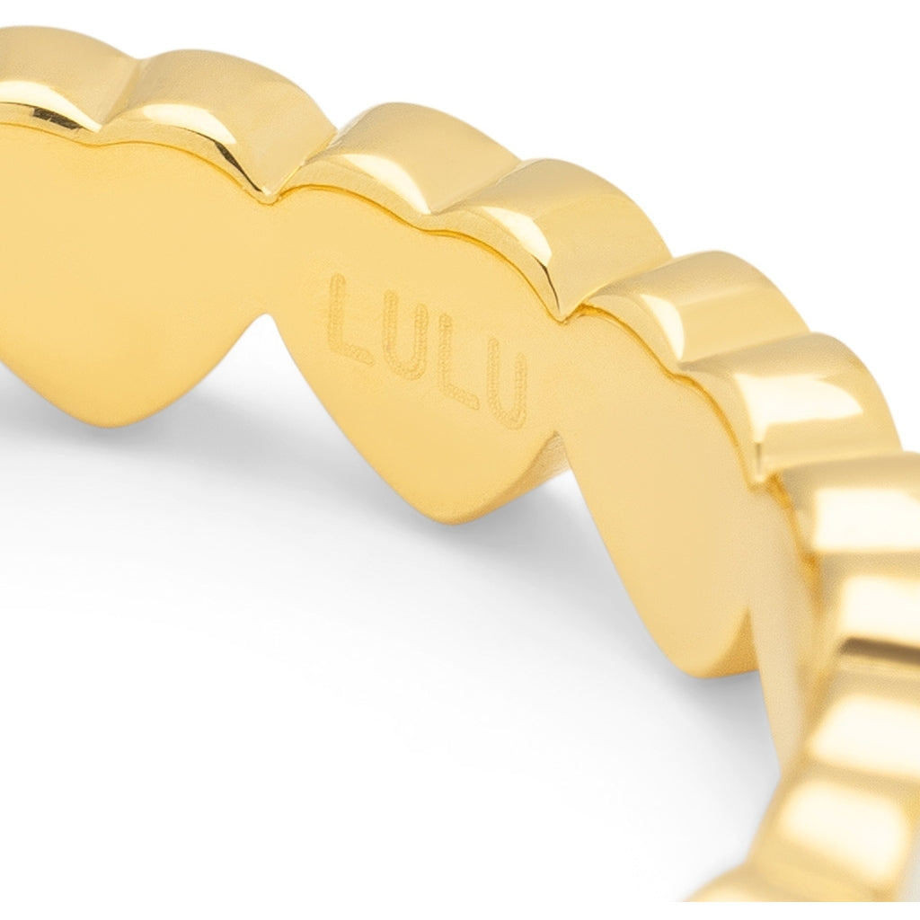 LULU Copenhagen Connected Hearts Anneau Rings Coconut Milk