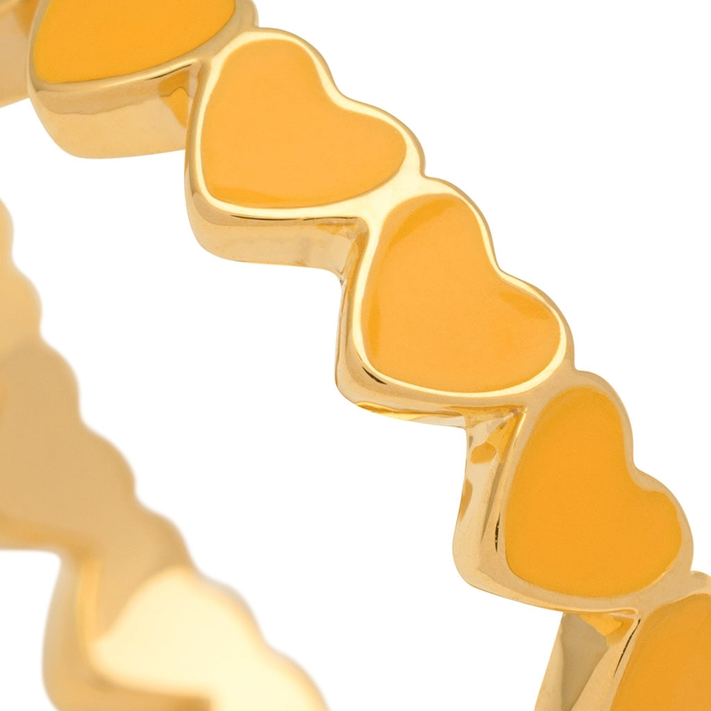 LULU Copenhagen Connected Hearts Anneau Rings Sunflower