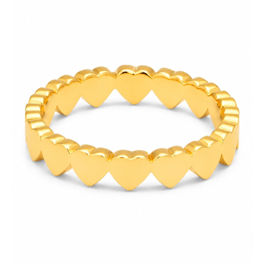 LULU Copenhagen Connected Hearts Anneau Rings Gold Plated