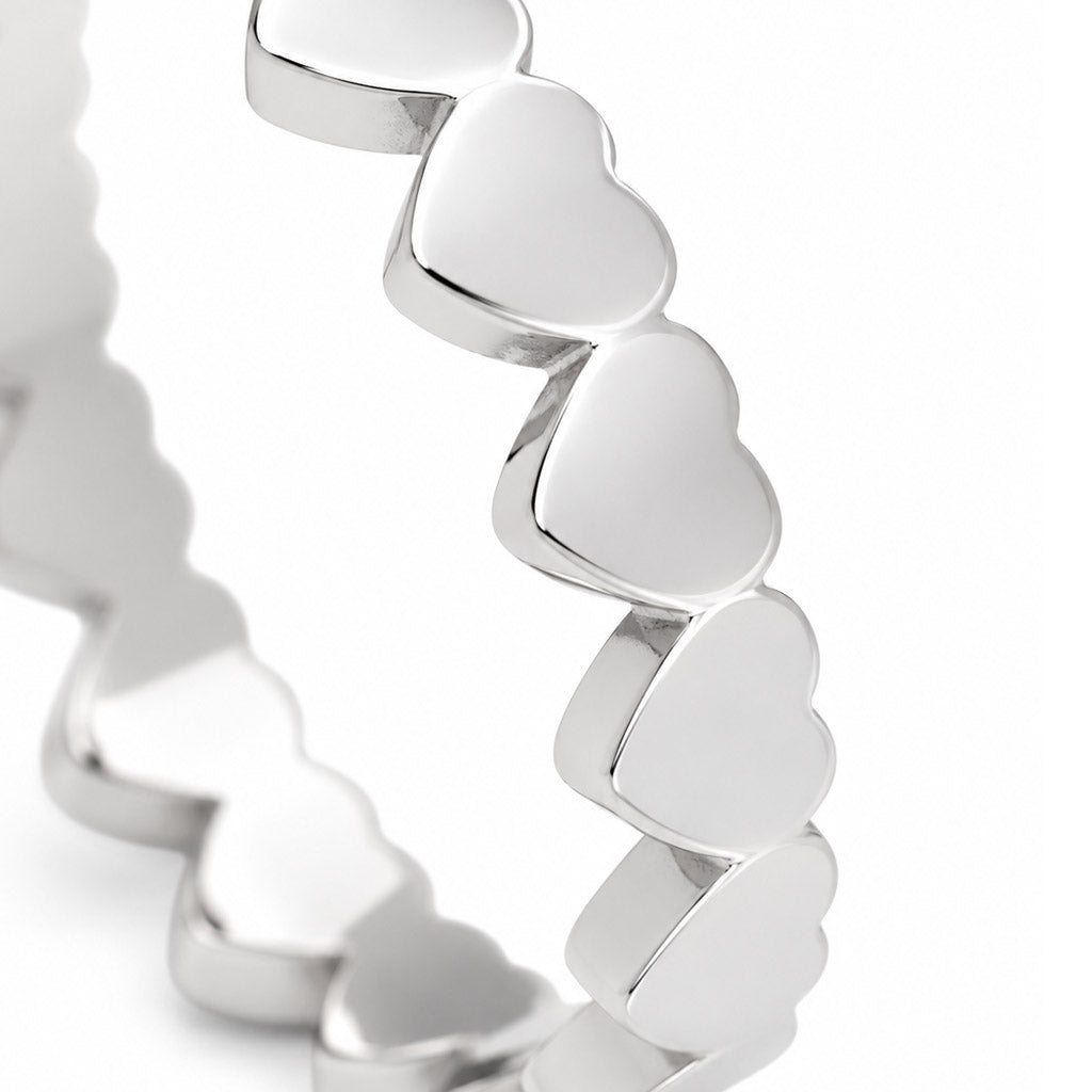 LULU Copenhagen Connected Hearts Anneau Rings Silver
