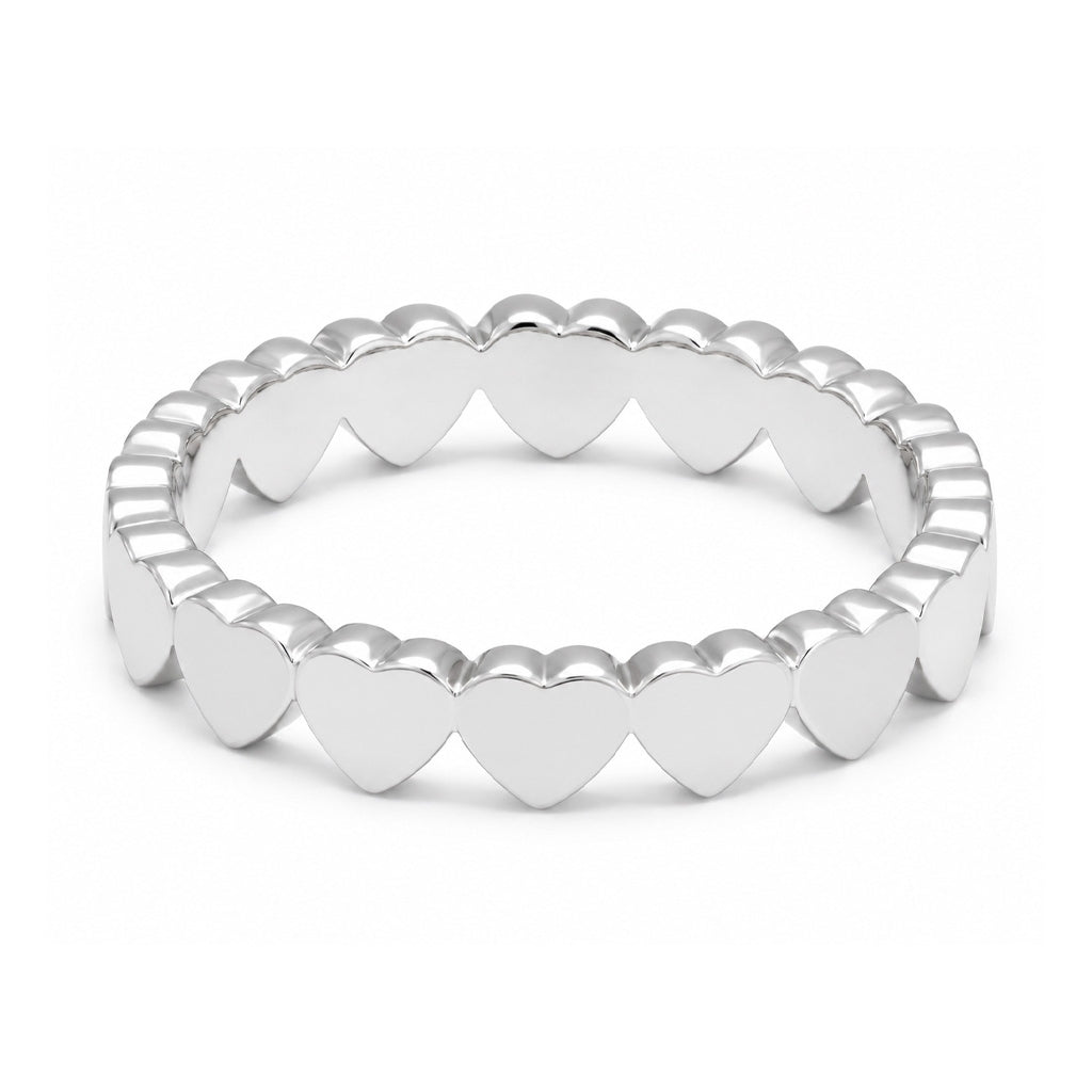 LULU Copenhagen Connected Hearts Anneau Rings Silver