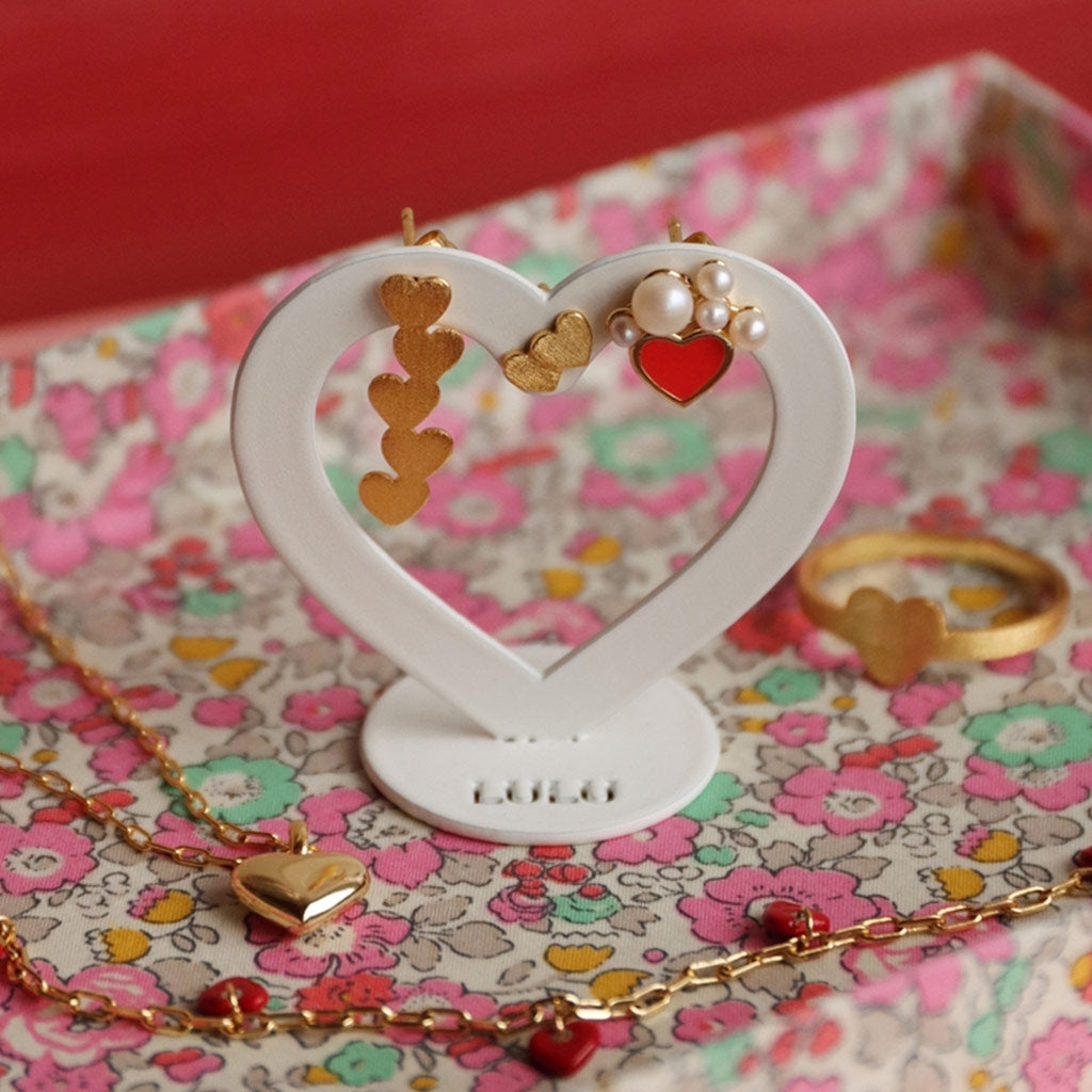 LULU Copenhagen Connected Hearts boucle d'oreille 1 pièce Ear stud, 1 pcs Gold Plated