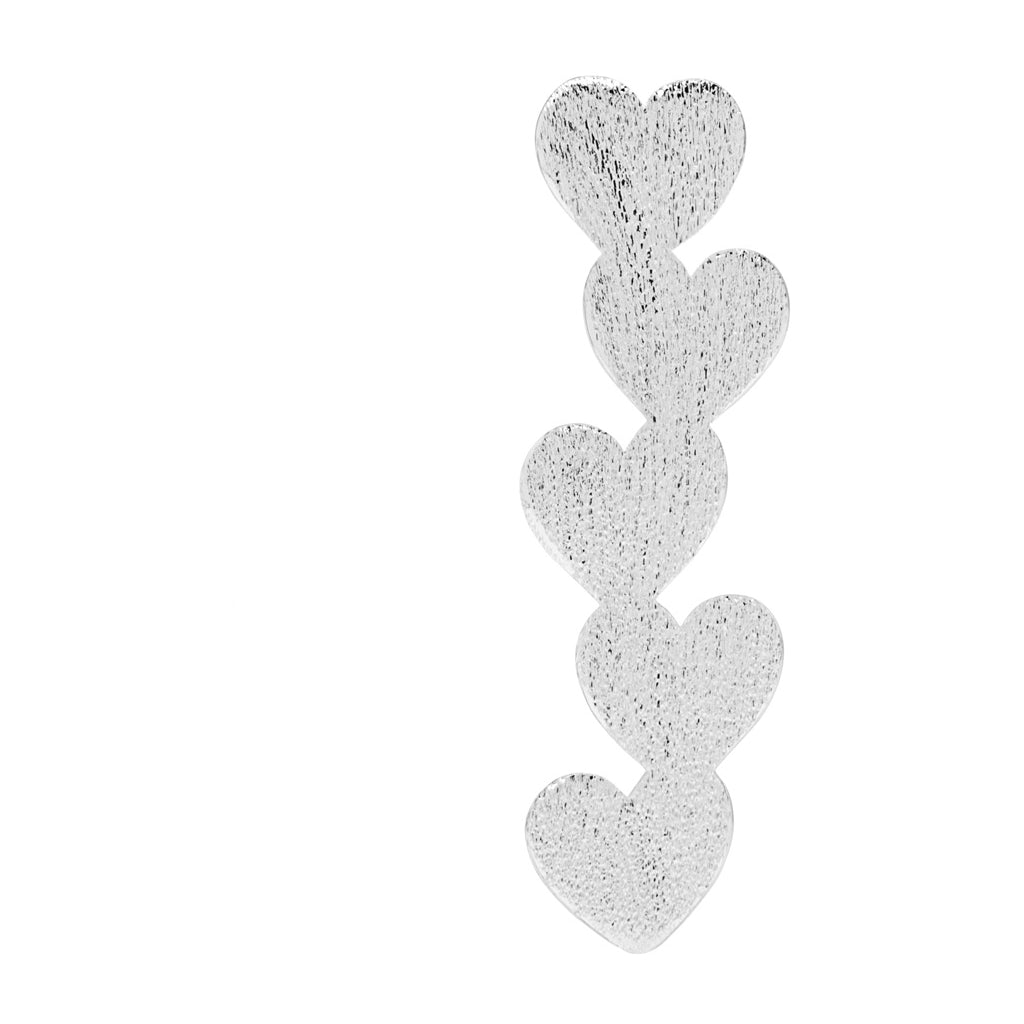 LULU Copenhagen Connected Hearts boucle d'oreille 1 pièce Ear stud, 1 pcs Silver Plated
