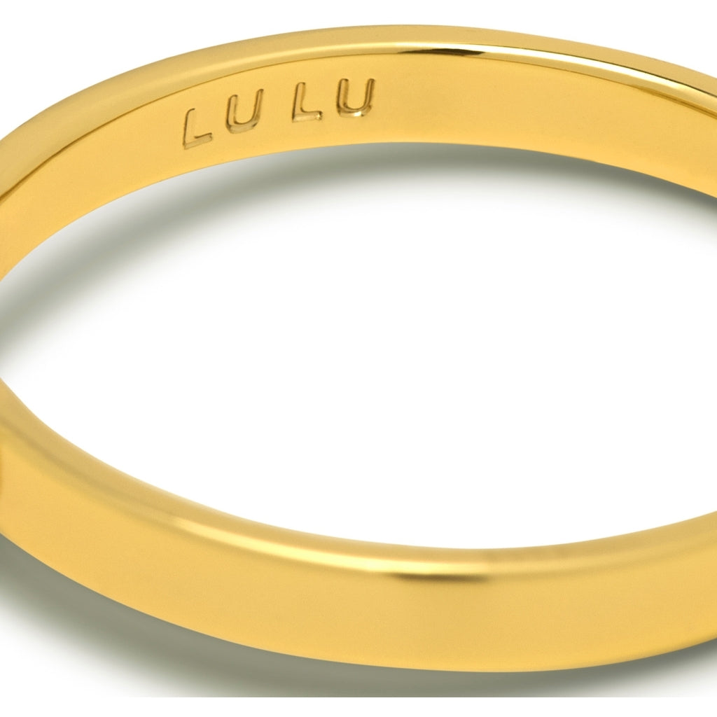 LULU Copenhagen Diamond Ring Large plaqué or Rings Buttercream