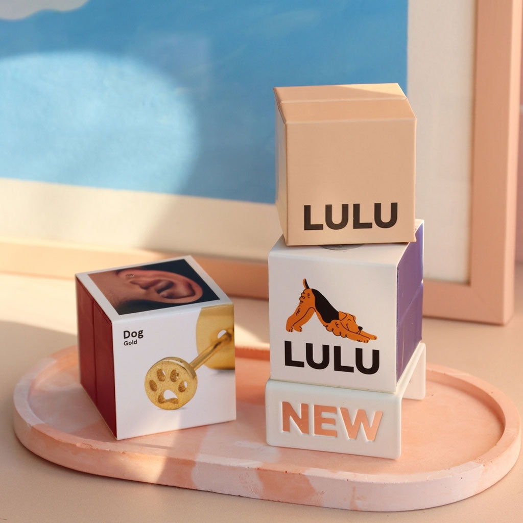 LULU Copenhagen Dog boucle d'oreille 1 pièce Ear stud, 1 pcs Gold Plated