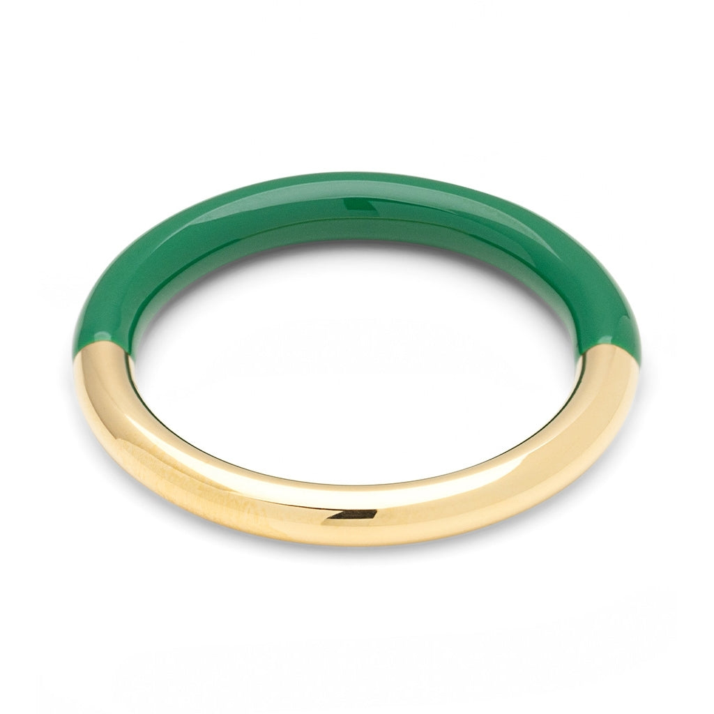 LULU Copenhagen Double Color Ring plaqué or Rings Gold/Green