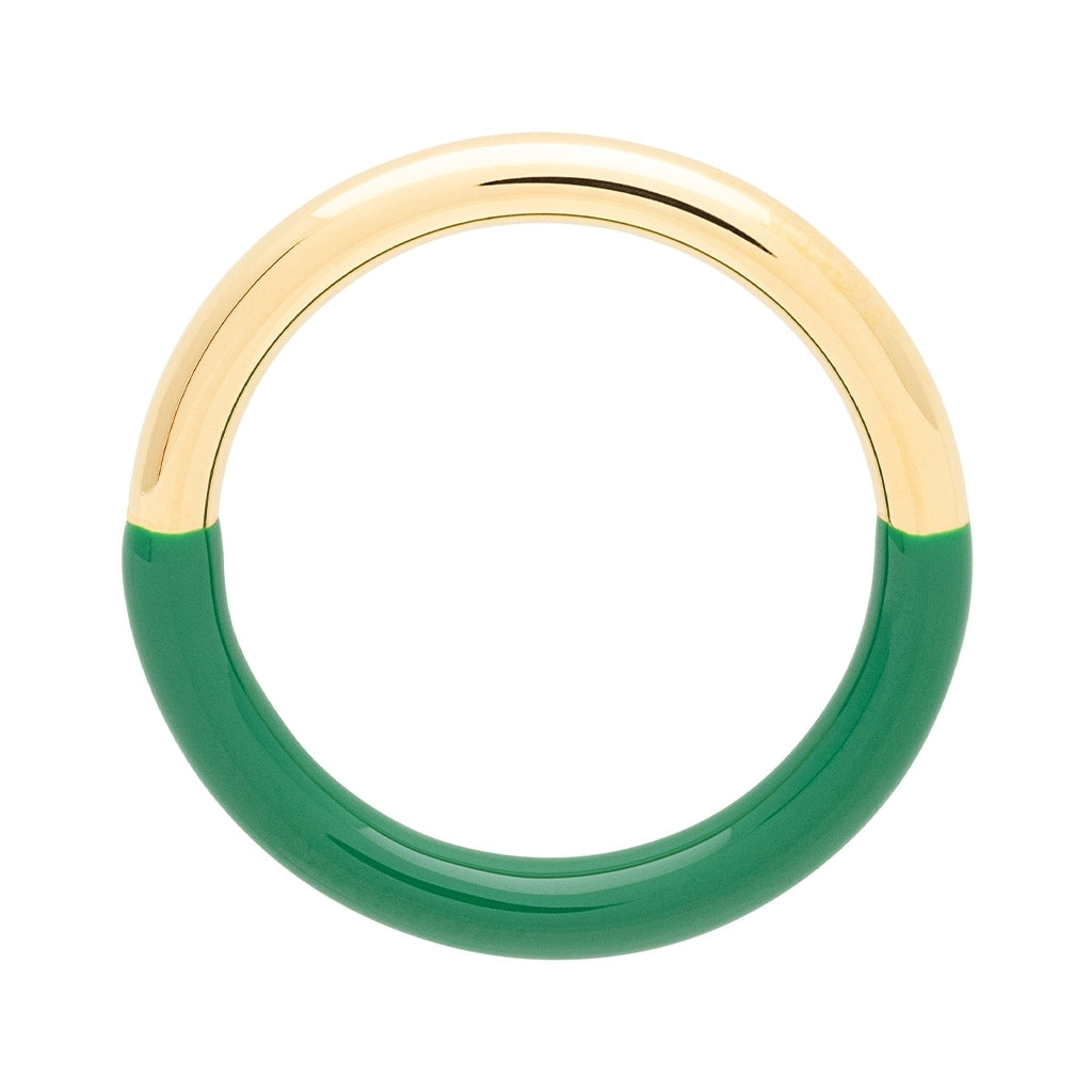 LULU Copenhagen Double Color Ring plaqué or Rings Gold/Green