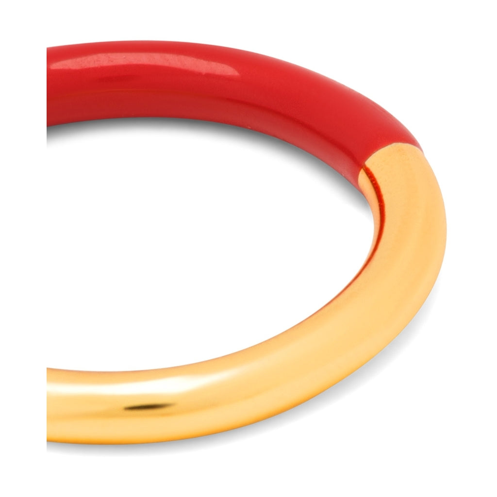 LULU Copenhagen Double Color Ring plaqué or Rings Gold/Passion Red