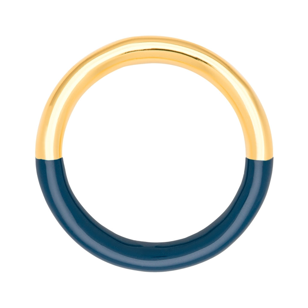LULU Copenhagen Double Color Ring plaqué or Rings Gold/Retro Dark Blue