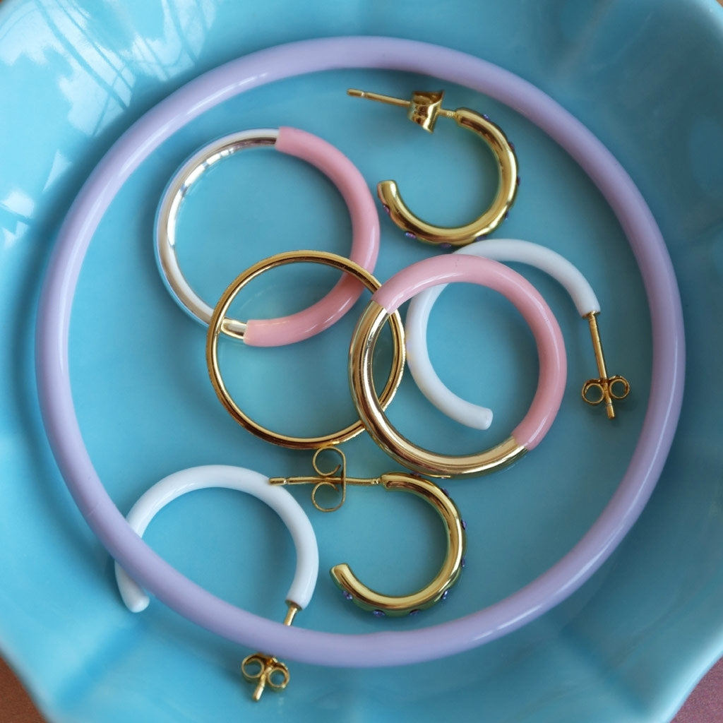 LULU Copenhagen Double Color Ring plaqué or Rings Gold/Silk Light Pink