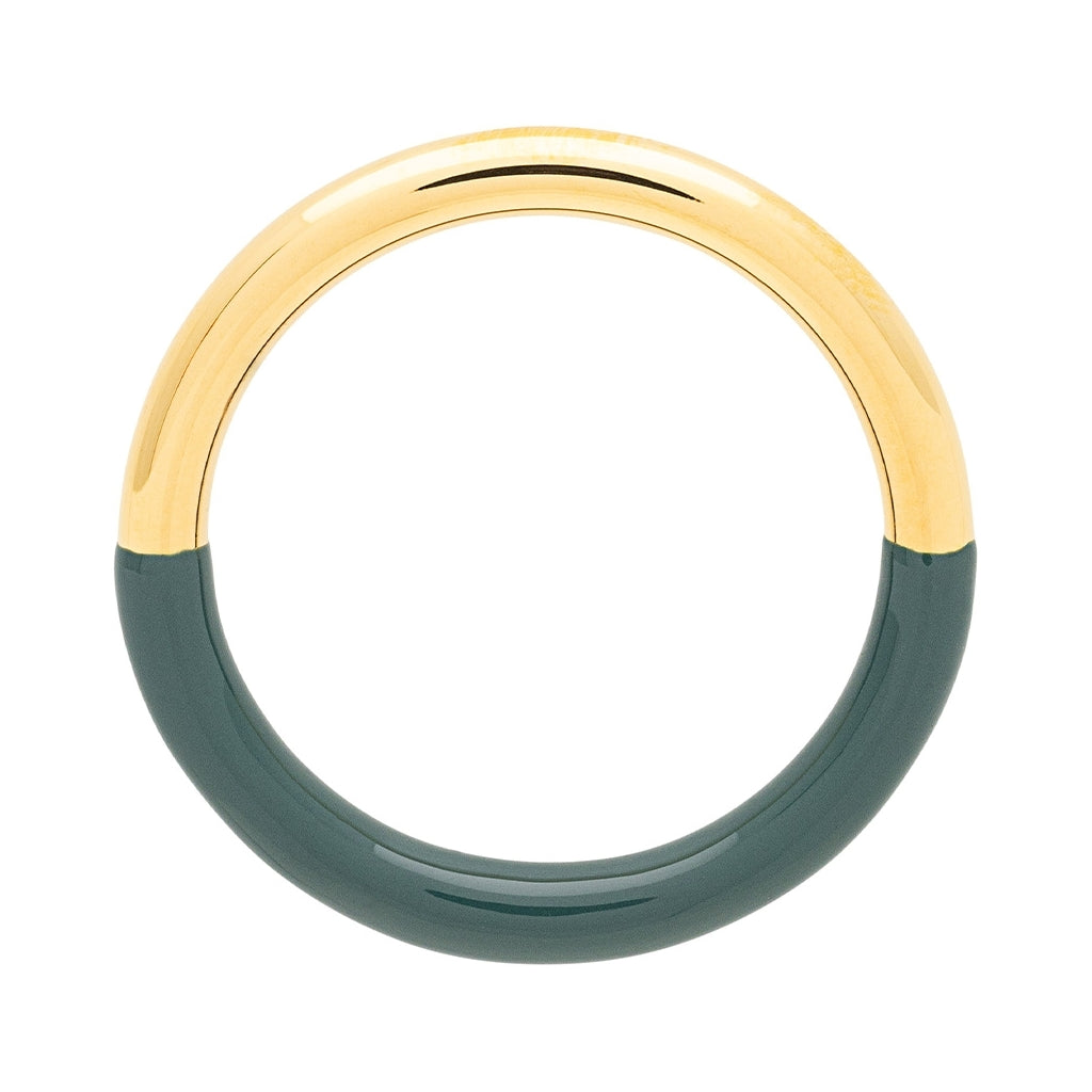 LULU Copenhagen Double Color Ring plaqué or Rings North Sea Green