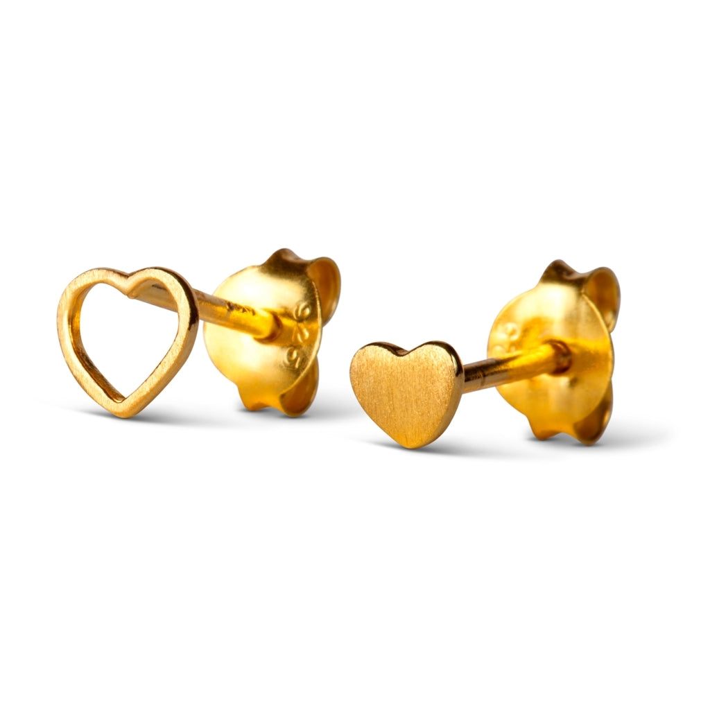 LULU Copenhagen Family Love boucles d'oreilles paire brossé Earrings, pairs Gold Plated