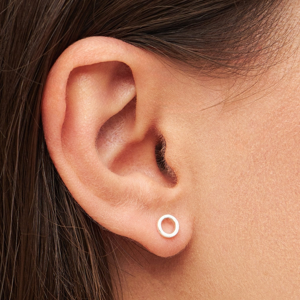 LULU Copenhagen Family Round boucles d'oreilles brossé Earrings, pairs Silver