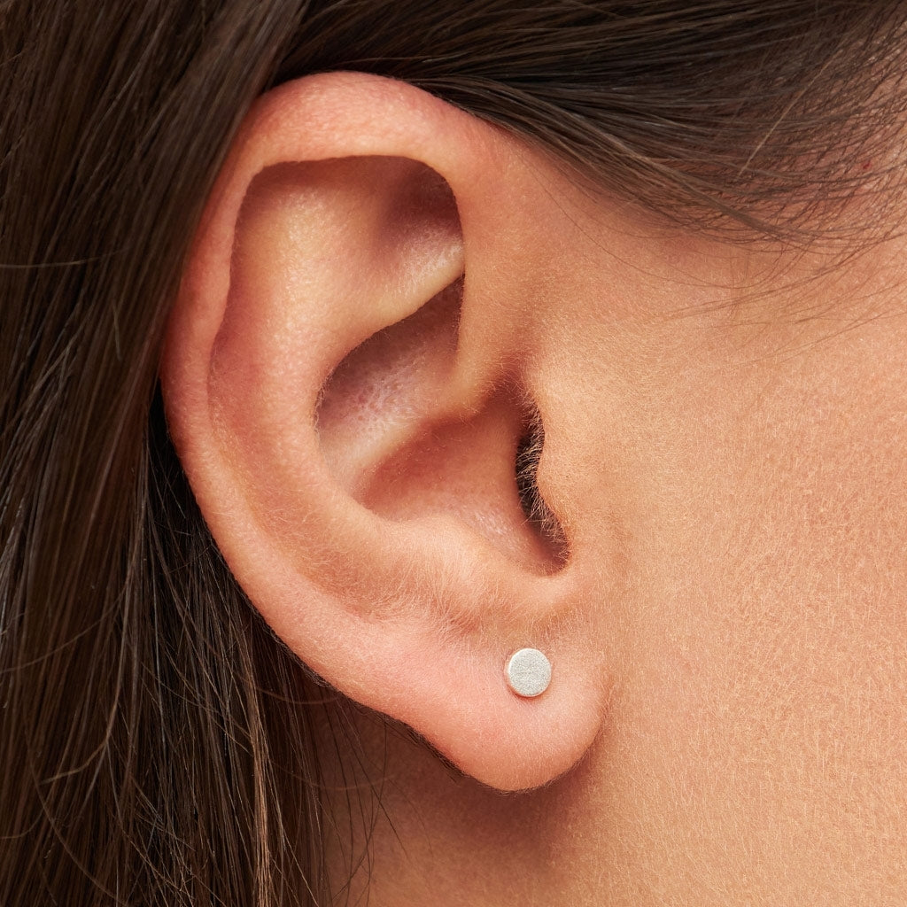 LULU Copenhagen Family Round boucles d'oreilles brossé Earrings, pairs Silver