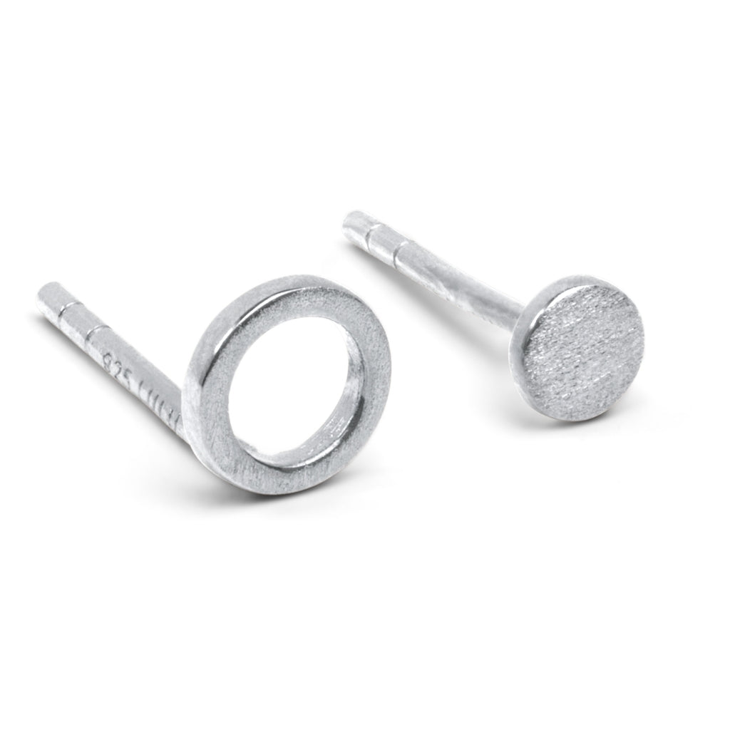 LULU Copenhagen Family Round boucles d'oreilles brossé Earrings, pairs Silver
