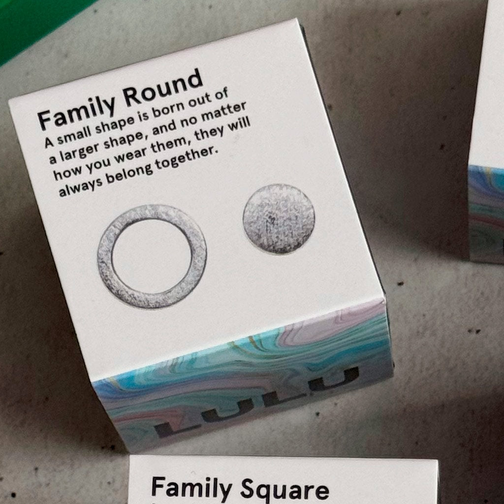 LULU Copenhagen Family Round boucles d'oreilles brossé Earrings, pairs Silver