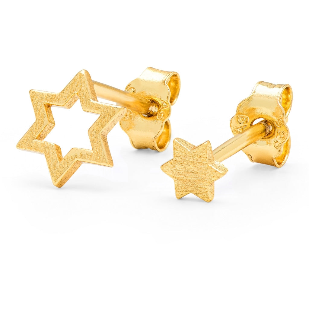 LULU Copenhagen Family Star earrings pair Earrings, pairs Gold Plated