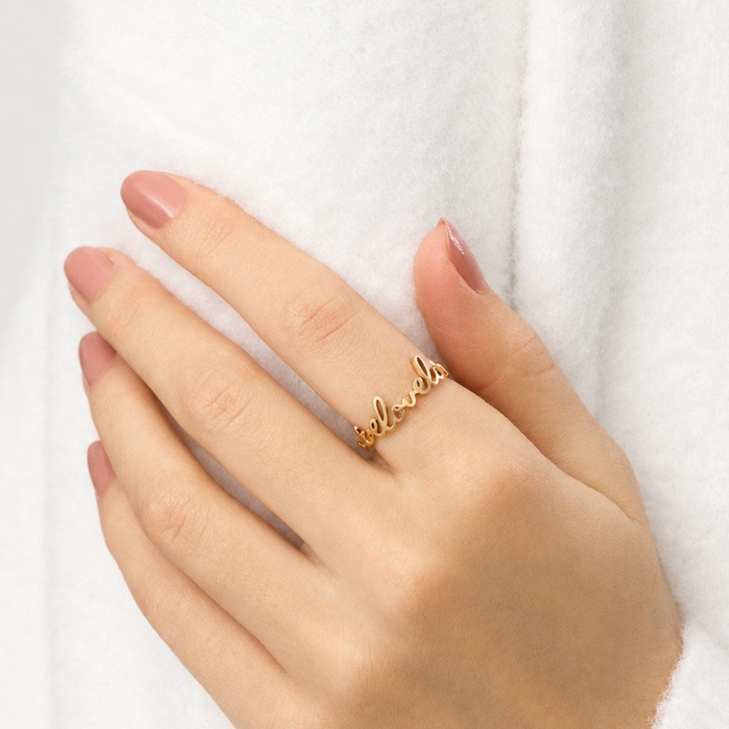 LULU Copenhagen For My Love Anneau Rings Gold Plated