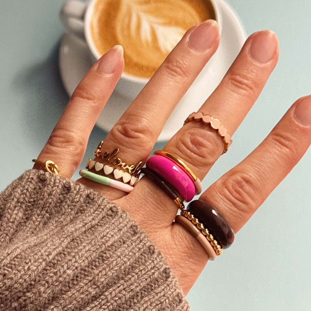 LULU Copenhagen For My Love Anneau Rings Gold Plated