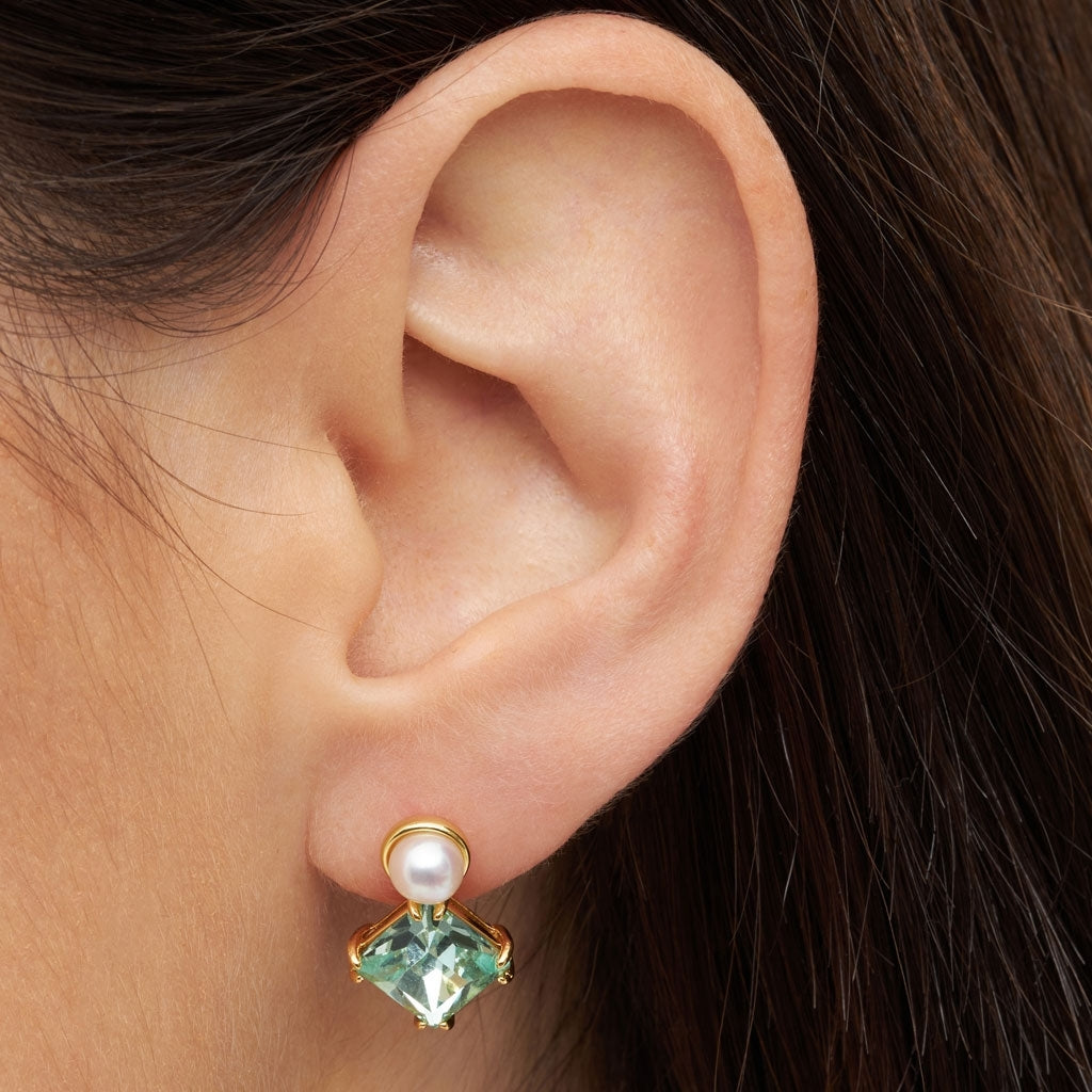 LULU Copenhagen Gala The Square boucle d'oreille 1 pièce Ear stud, 1 pcs Gold Plated