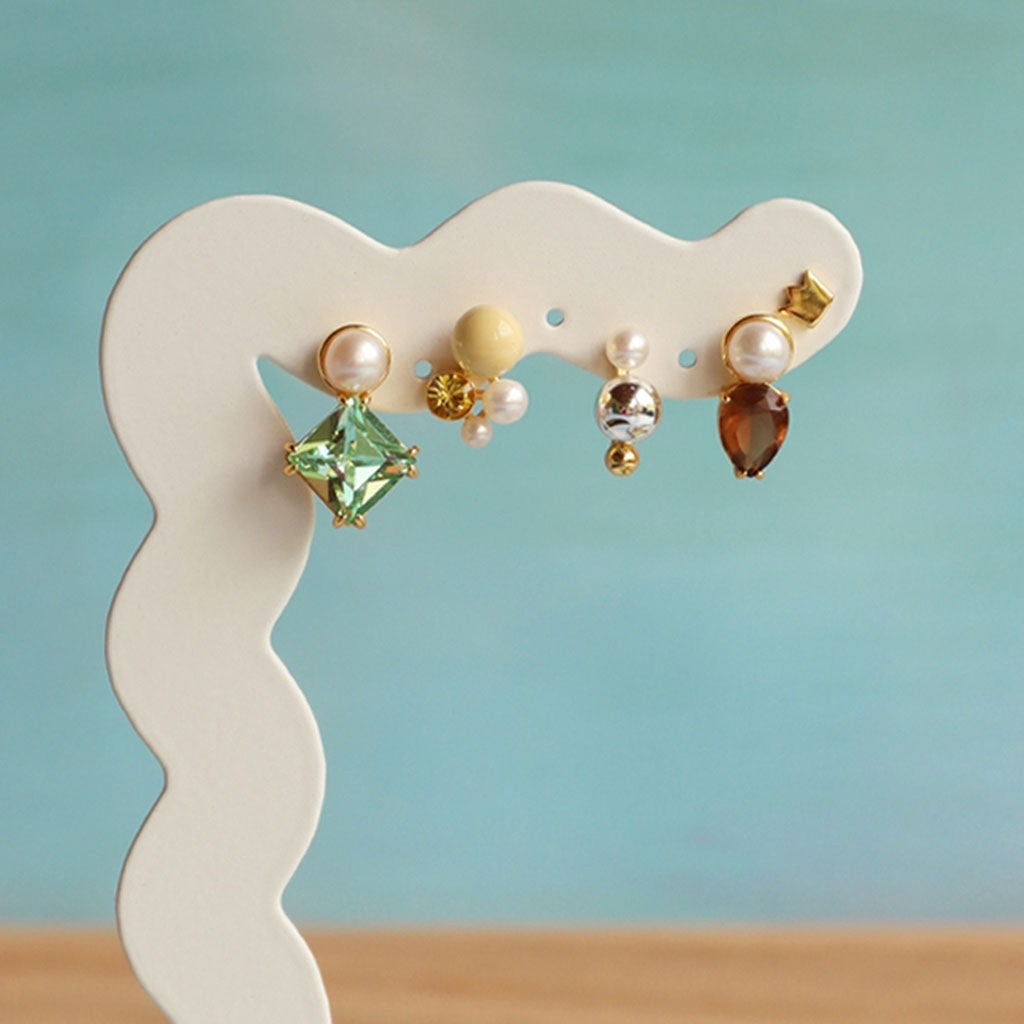 LULU Copenhagen Gala The Square boucle d'oreille 1 pièce Ear stud, 1 pcs Gold Plated