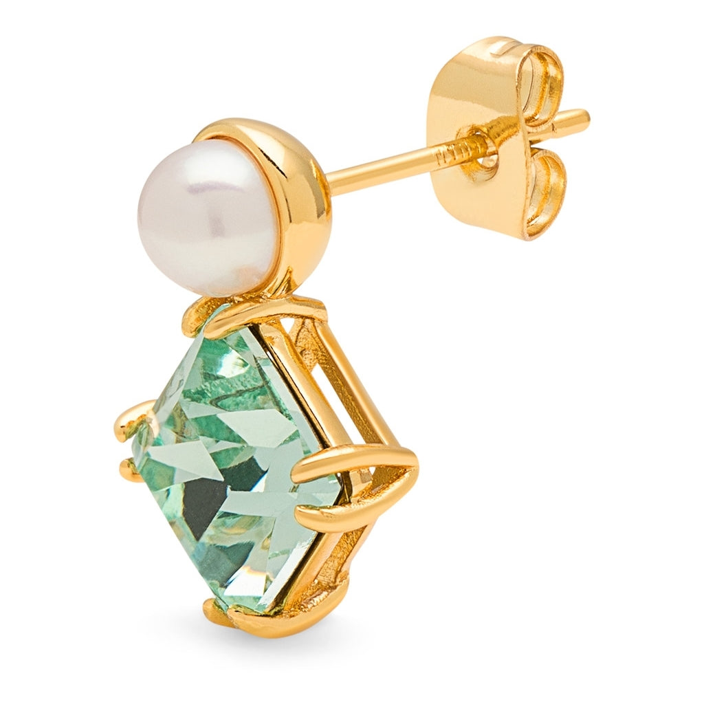 LULU Copenhagen Gala The Square boucle d'oreille 1 pièce Ear stud, 1 pcs Gold Plated