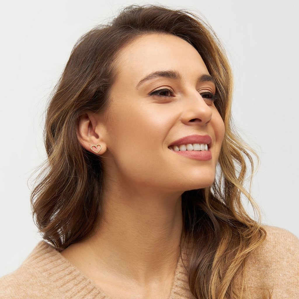 LULU Copenhagen Happy Heart boucle d'oreille 1 pièce Ear stud, 1 pcs Gold Plated
