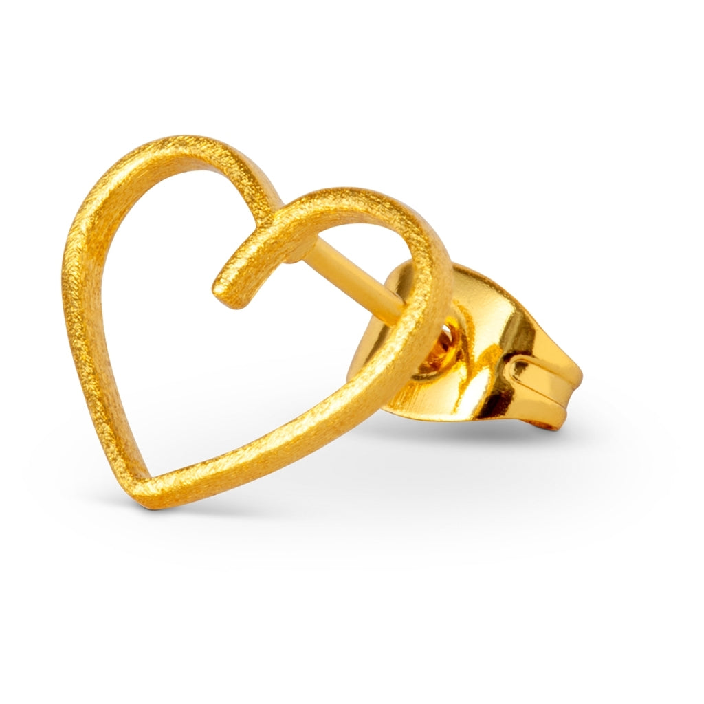 LULU Copenhagen Happy Heart boucle d'oreille 1 pièce Ear stud, 1 pcs Gold Plated