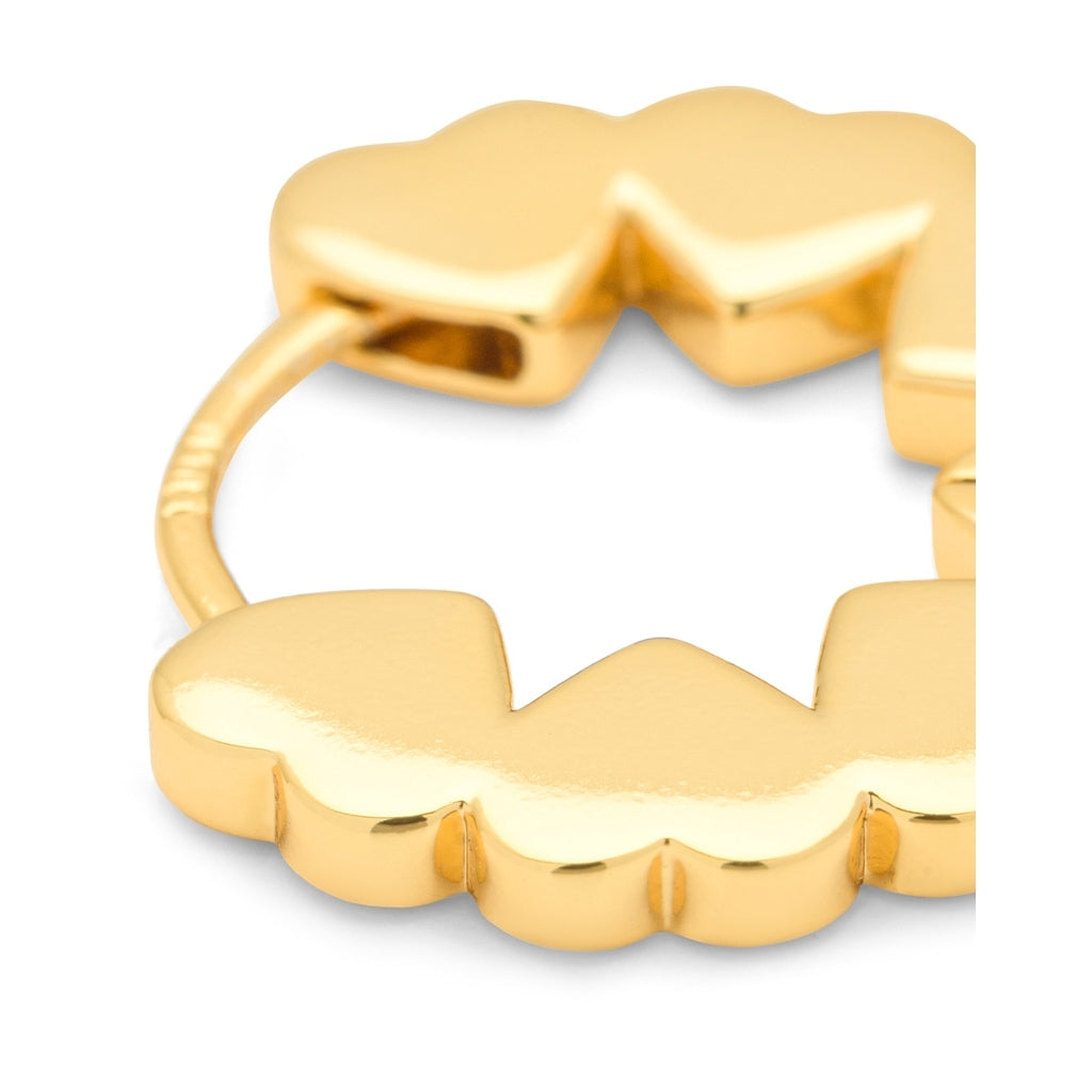 LULU Copenhagen Heart Hoops Paire Hoops Gold Plated