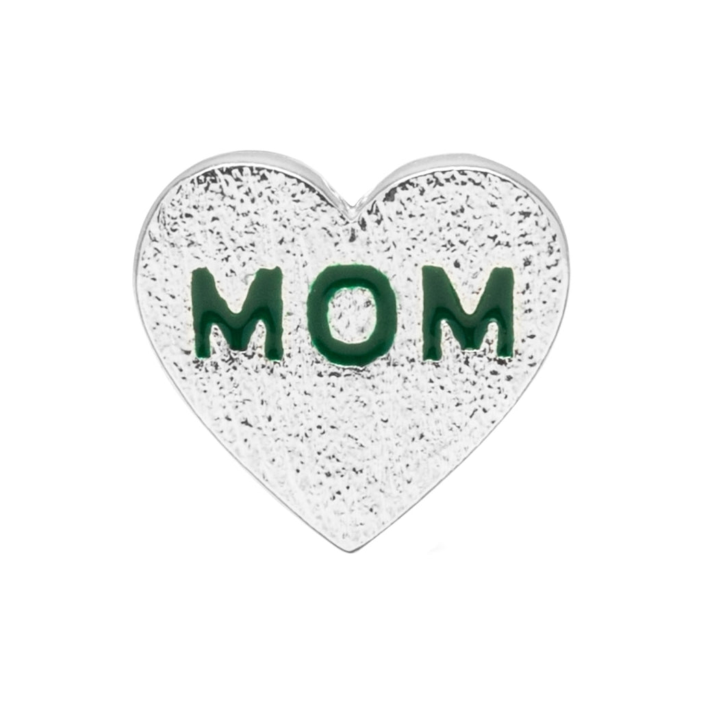 LULU Copenhagen Heart Mom boucle d'oreille 1 pièce plaqué argent Ear stud, 1 pcs Green