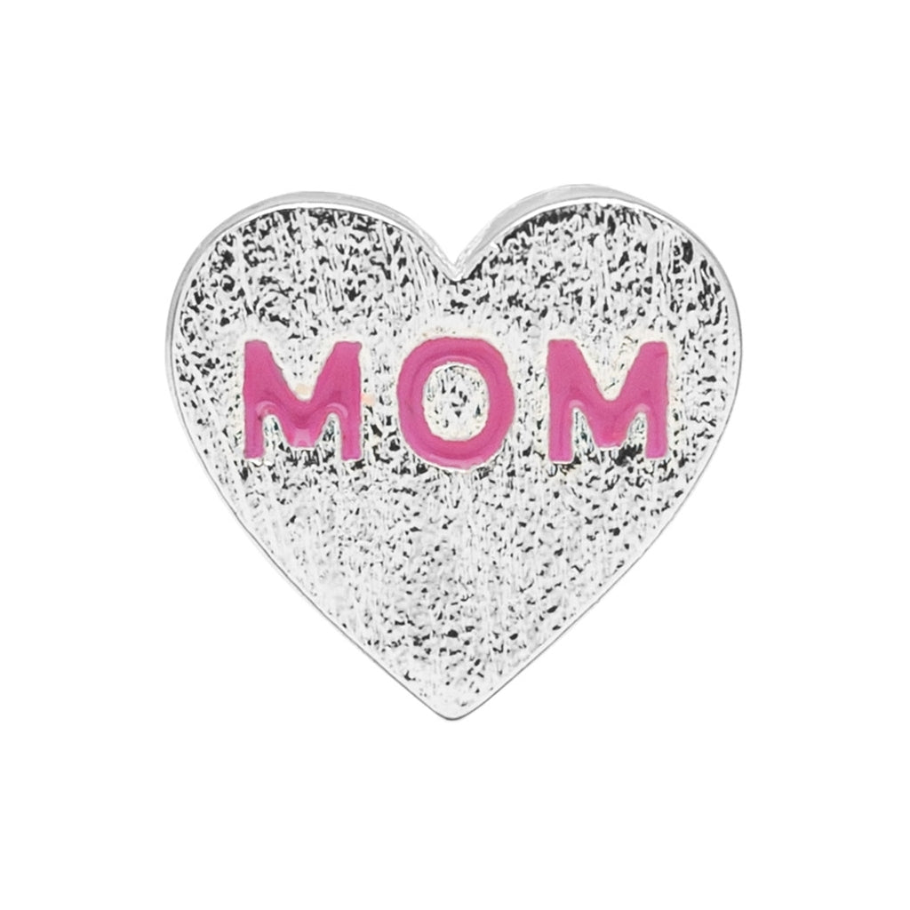 LULU Copenhagen Heart Mom boucle d'oreille 1 pièce plaqué argent Ear stud, 1 pcs Pink