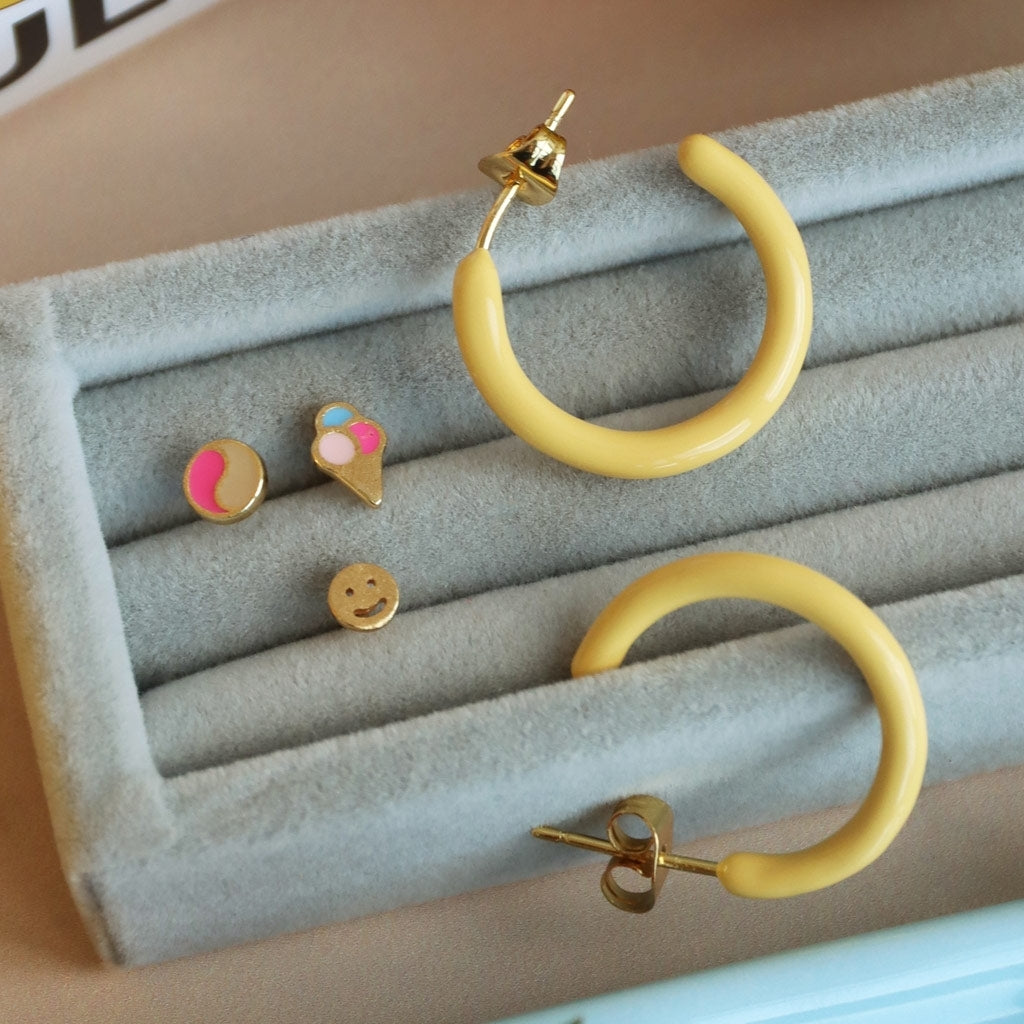 LULU Copenhagen Ice cone boucle d'oreille 1 pièce Ear stud, 1 pcs Gold Plated