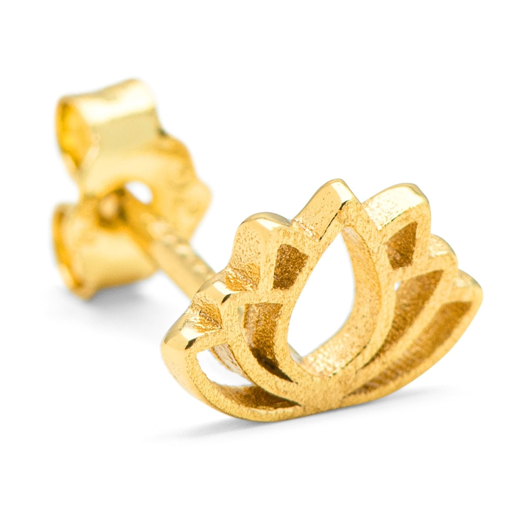 LULU Copenhagen Lotus boucle d'oreille 1 pièce Ear stud, 1 pcs Gold Plated
