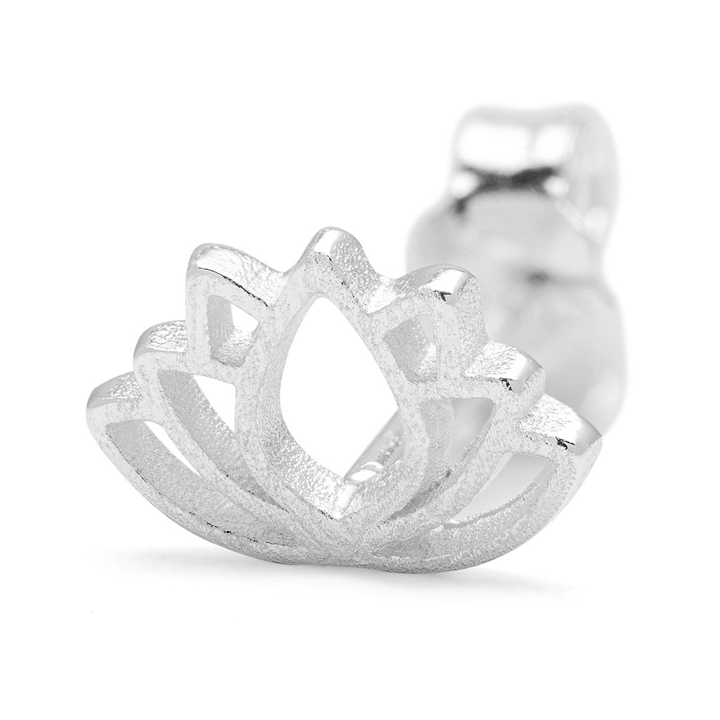 LULU Copenhagen Lotus boucle d'oreille 1 pièce Ear stud, 1 pcs Silver