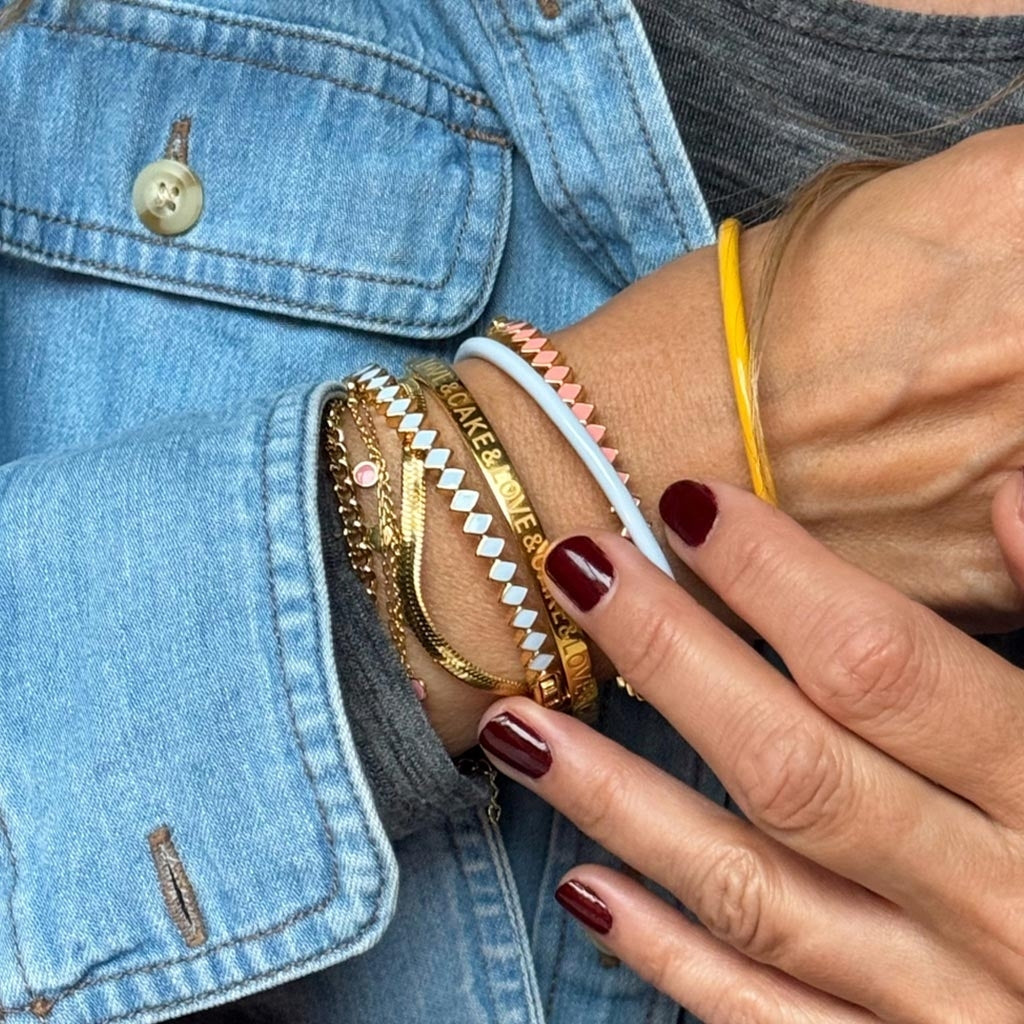 LULU Copenhagen Love & Cake Bangle - Plaqué Bracelets Silver Plated