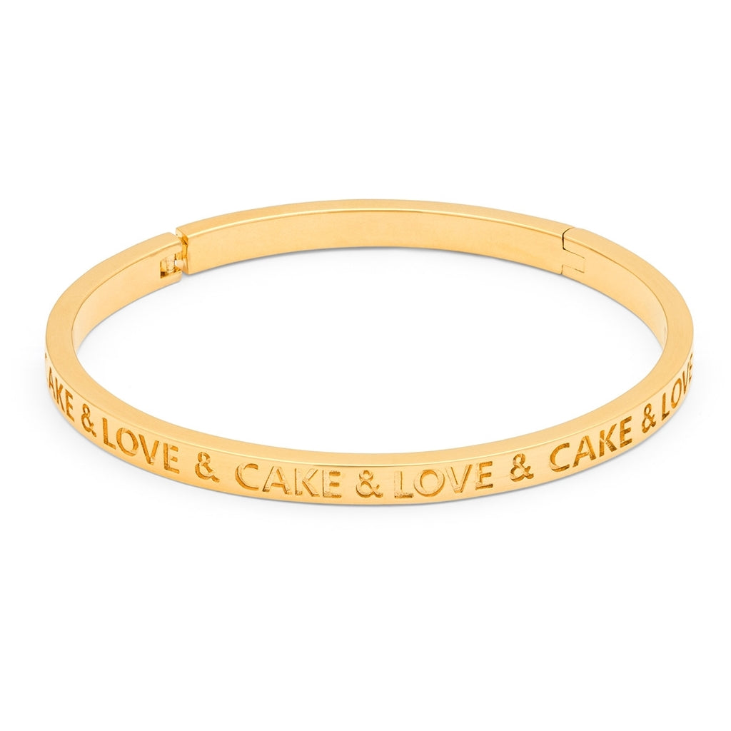 LULU Copenhagen Love & Cake Bangle - Plaque or Bracelets Gold Plated