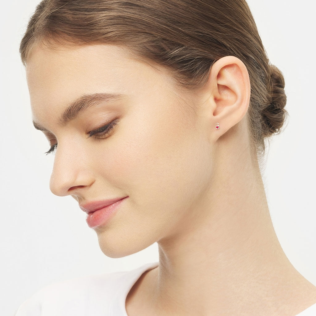 LULU Copenhagen Love Lock 1 pièce Ear stud, 1 pcs Silver Plated