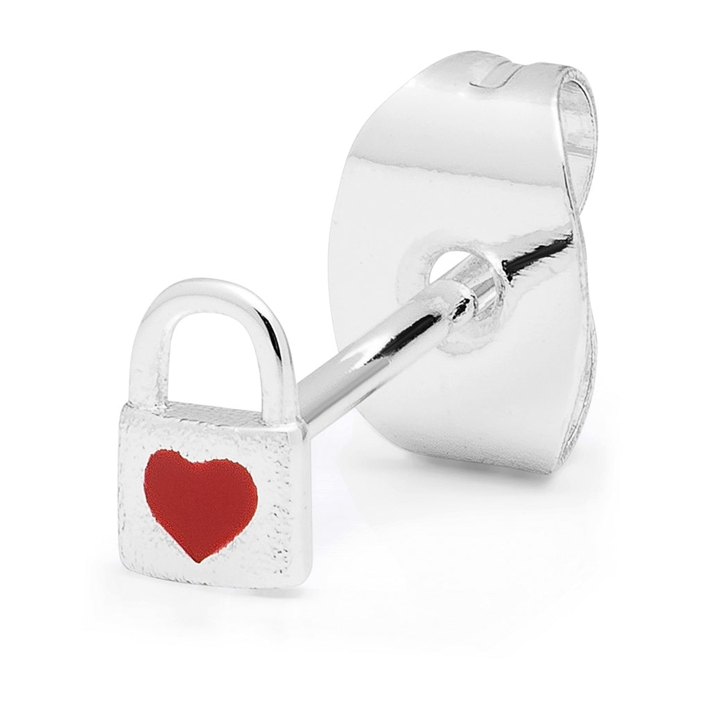 LULU Copenhagen Love Lock 1 pièce Ear stud, 1 pcs Silver Plated