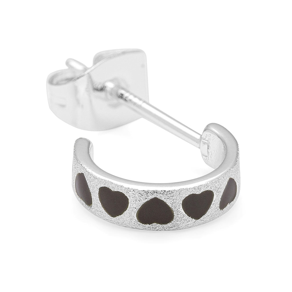 LULU Copenhagen Love Repeat hoops paires - Plaqué argent Hoops Cocoa Powder