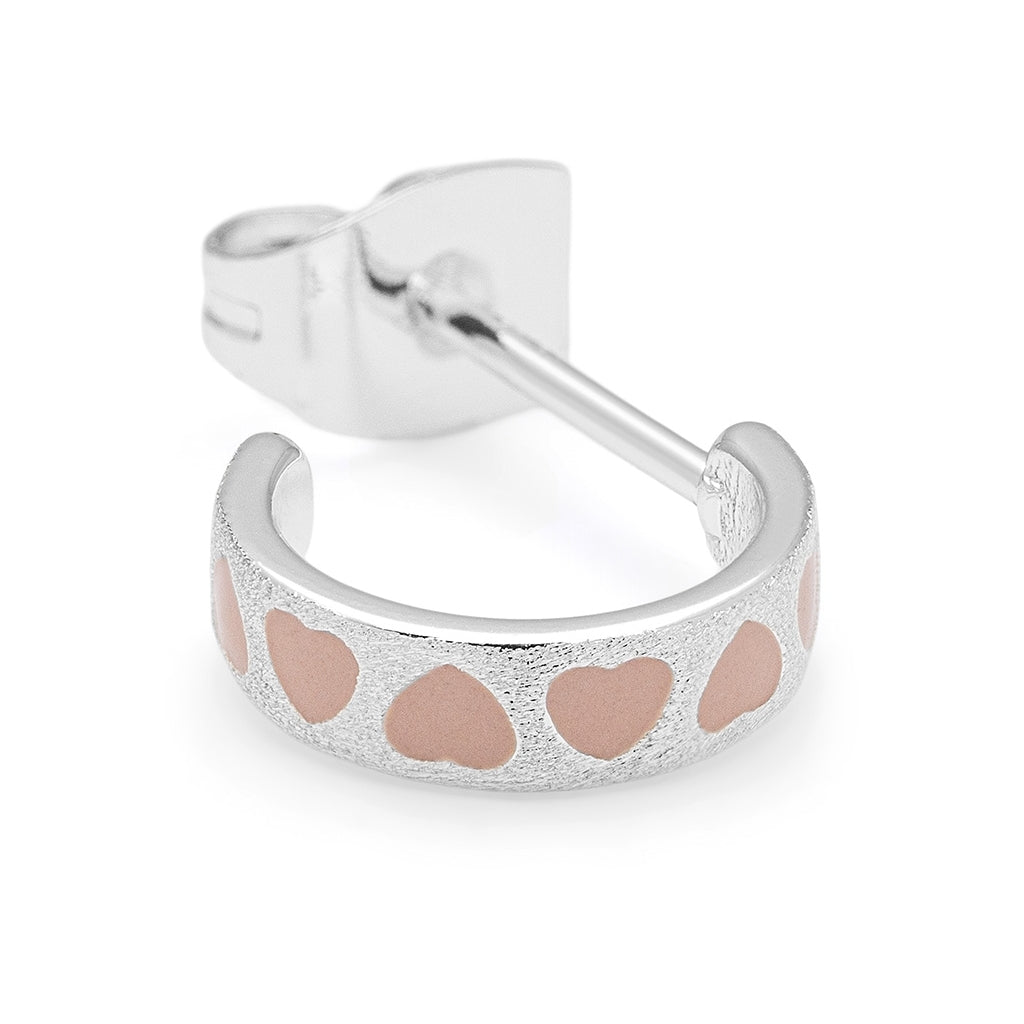 LULU Copenhagen Love Repeat hoops paires - Plaqué argent Hoops Dusty Peach
