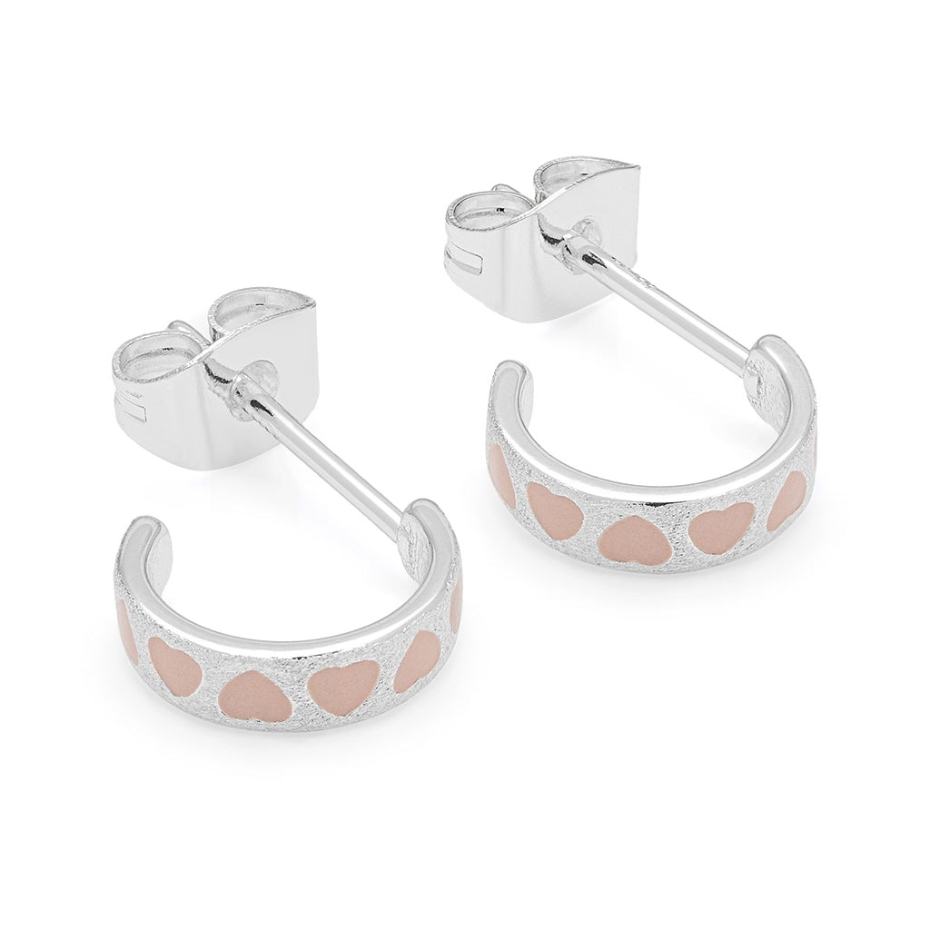 LULU Copenhagen Love Repeat hoops paires - Plaqué argent Hoops Dusty Peach
