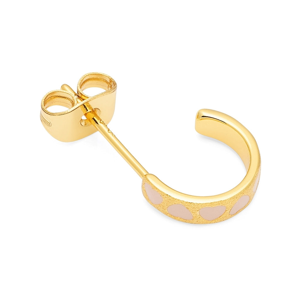 LULU Copenhagen Love Repeat hoops paires - Plaque or Hoops Dusty Peach