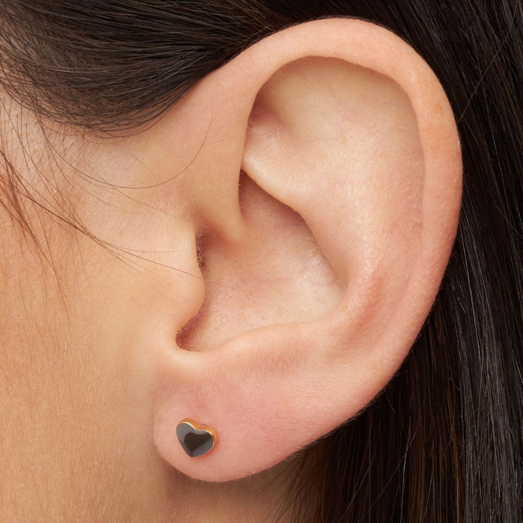 LULU Copenhagen Love U Boucle d'oreille 1 pièce Ear stud, 1 pcs Cocoa Powder