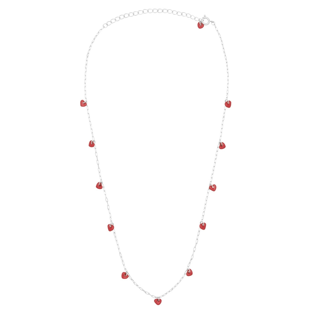 LULU Copenhagen Love U Collier plaqué argent Necklaces Passion Red