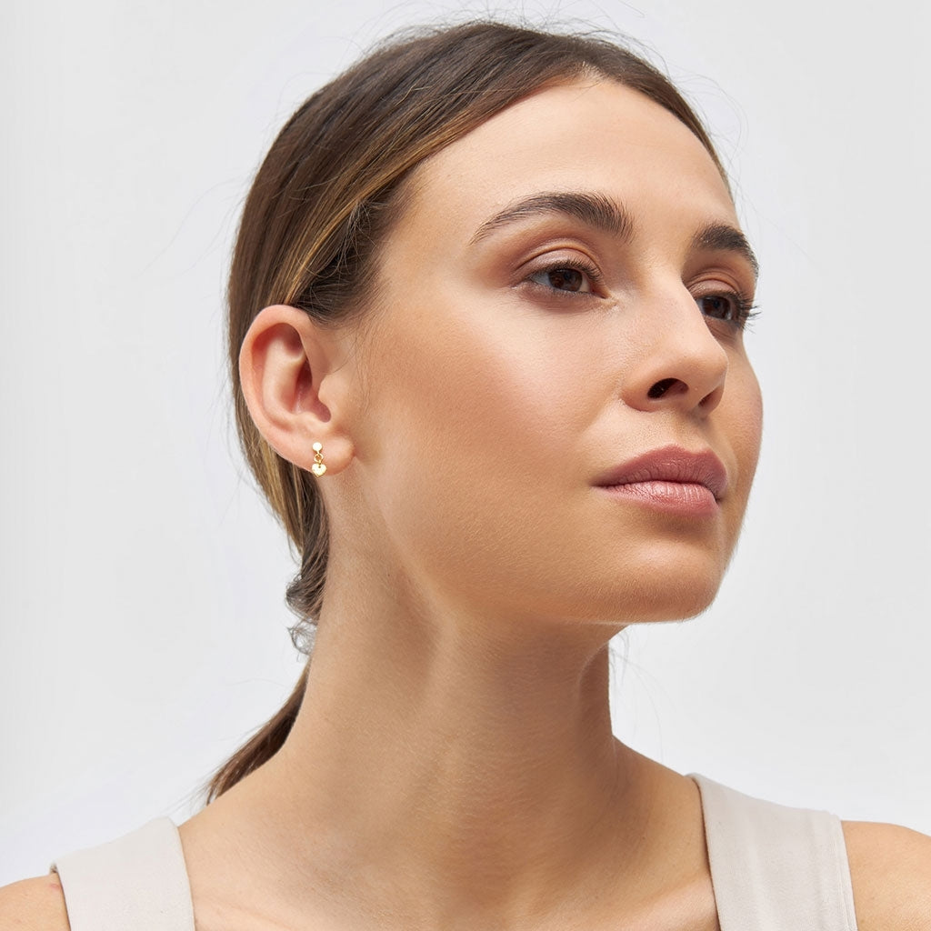 LULU Copenhagen Love U Dangling boucle d'oreille 1 pièce Ear stud, 1 pcs Gold Plated