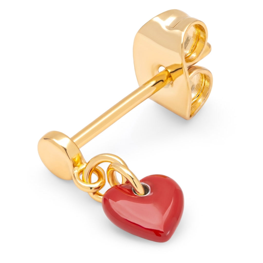 LULU Copenhagen Love U Dangling boucle d'oreille 1 pièce Ear stud, 1 pcs Passion Red