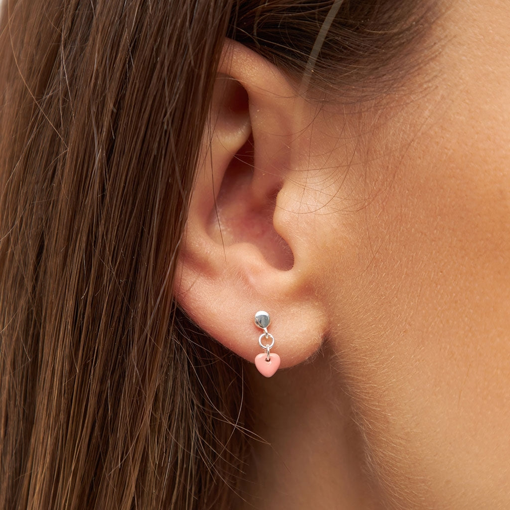 LULU Copenhagen Love U Dangling boucle d'oreille 1 pièce Ear stud, 1 pcs Burnt Coral