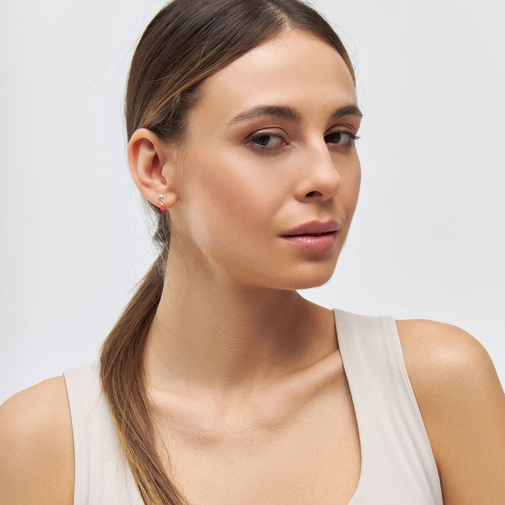 LULU Copenhagen Love U Dangling boucle d'oreille 1 pièce Ear stud, 1 pcs Lipstick Red