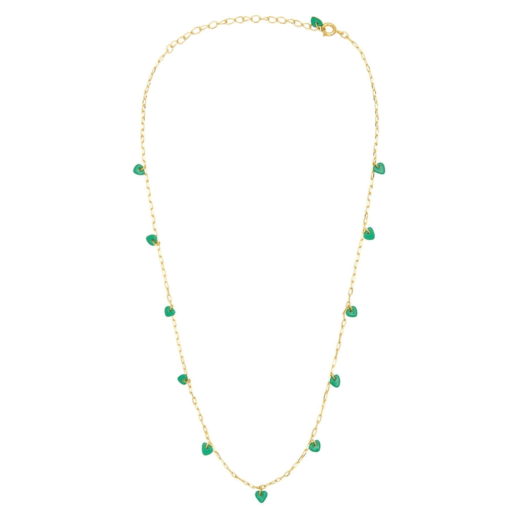 LULU Copenhagen Love U Collier plaqué or Necklaces Light Green