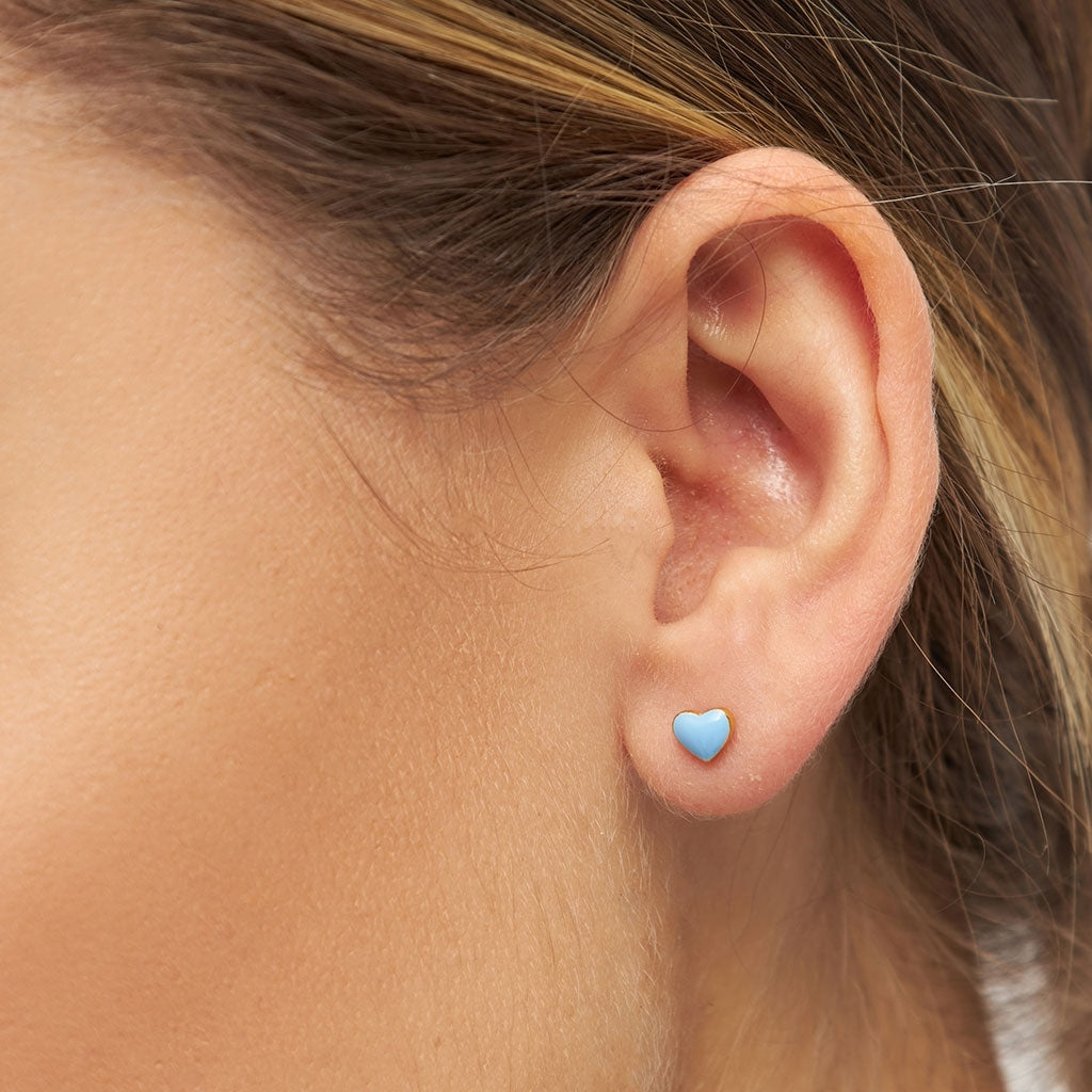 LULU Copenhagen Love U boucle d'oreille 1 pièce Ear stud, 1 pcs Light Blue